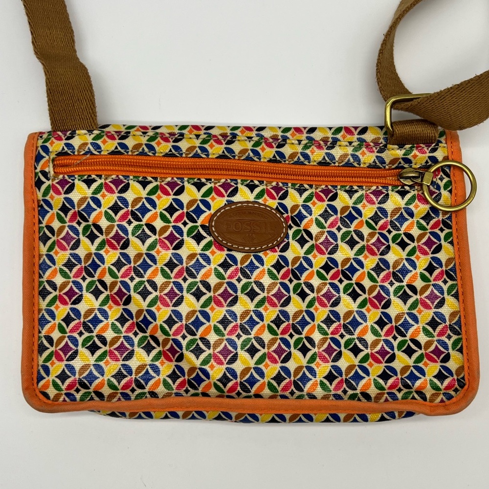 Fossil Multicolored Canvas Mini Crossbody Bag - image 3